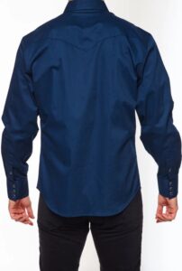 RODEO WESTERN SOLID TWILL SHIRT NAVY AC108L - Image 2
