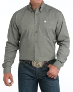 CINCH CLASSIC FIT BUTTON DOWN OLIVE MTW1105981