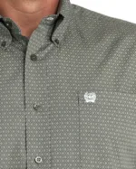 CINCH CLASSIC FIT BUTTON DOWN OLIVE MTW1105981 - Image 2